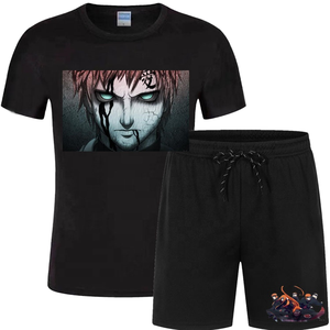 ชุดเซ็ตสองชิ้นเสื้อยืดและกางเกงขาสั้นลำลองสำหรับผู้ชาย ระบายอากาศได้ดี พิมพ์ลายตามสั่ง ขายส่ง ผลิตจากโพลีเอสเตอร์/ไนลอน ป้องกันแบคทีเรีย เหมาะสำหรับฤดูร้อน - Product Image 1