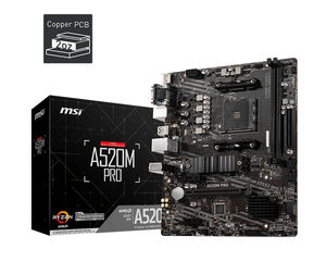 เมนบอร์ดคอมพิวเตอร์ A520M Pro MSI สำหรับเดสก์ท็อปพีซีรองรับช่องเสียบ AM4ซีพียู5700x 5600x 5600g 5700g - Product Image 1