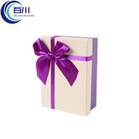 Caja de Regalo de Papel Recubierto Premium Personalizada, Impresión de Logotipo, Caja de Embalaje Rígida con Lazo para Frascos, Perfumes, Cosméticos, Productos de Maquillaje y Cuidado de la Piel