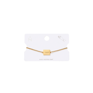 Bracciale in Acciaio Inossidabile con Targhetta Lettera I 12x14cm, Gioiello alla Moda con Catena a Maglie - Product Image 1