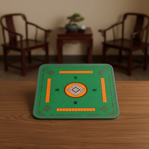 Tapete de mesa de Mahjong verde, accesorio de juego antideslizante de melamina para 4 jugadores, diseño de clásicos chinos - Product Image 2