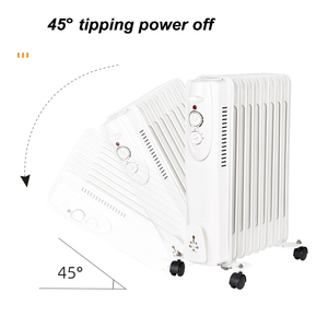 Calentador de radiador lleno de aceite eléctrico 9 aletas 11 aletas 13 aletas calentador de aceite eléctrico 2000W 2500W lugar de trabajo doméstico uso en habitación grande - Product Image 3