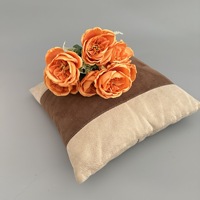 Rosa Artificial Austin Especial para Exportación, 7 Cabezas, Flor Artificial para Ramos de Boda y Decoración del Hogar