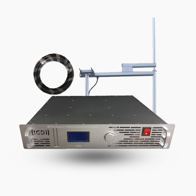 GD-FM-1KW-ALL 1000Watt Stereo FM Transmitter+Dipole Antenna+20meters Feeder Radio for Church Station
