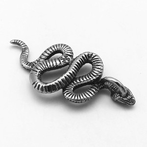 Yunnique-collar con colgante de serpiente de acero inoxidable para hombre y mujer, cadena de joyería de estilo Punk con signo del zodiaco animal, 316L - Product Image 4