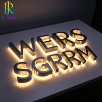 Livraison rapide, enseigne commerciale personnalisée, enseigne LED rétroéclairée 3D pour logo de marque d'entreprise, enseigne publicitaire extérieure pour magasin