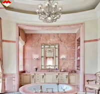 Prix de gros Dalle de marbre Pandora brésilien Panneau mural de Patagonie Pierre naturelle de luxe Design moderne Grande dalle de marbre rose
