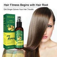Produk Tren 2026 Custom Regrow 7 Day Ginger Germinal Hair Growth Serum Perawatan Kulit Kepala Minyak Esensial Serum Penumbuh Rambut Semprot