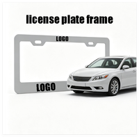 Cadre de plaque d'immatriculation américaine en aluminium épais avec logo personnalisé, support de plaque d'immatriculation standard US pour voiture, vente en gros