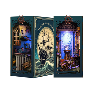 Hamaileon Kit de maison miniature 3D Puzzle Book Nook Décorations d'étagère Cadeaux d'artisanat <span class=keywords><strong>pour</strong></span> adultes et amoureux des livres - Product Image 3