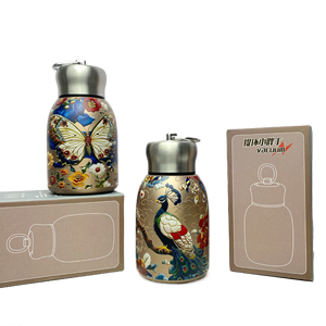 Guofeng Mini Small <span class=keywords><strong>Fat</strong></span> Ding Thermos Cup Regalo creativo Vaso de acero inoxidable Anillo de tracción Conveniente taza de bolsillo Taza de moda simple - Product Image 3