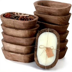 Contenitore in Legno Stile Vintage Retrò, Vassoio Artigianale per Oli Essenziali, Candele Profumate in Cera di Soia Naturale per il Ringraziamento - Product Image 2