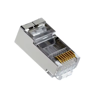 Chất lượng cao 8P8C <span class=keywords><strong>Cat6</strong></span> pha lê đầu được bảo vệ RJ45 kết nối mạng nhà máy bán buôn kết nối - Product Image 6