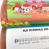 Livre de musique pour enfants avec clavier de piano imprimé sur papier cartonné fantaisie