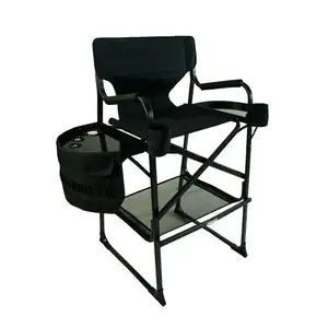 Оптовая продажа, алюминиевый складной портативный Улучшенный высокий профессиональный стул для профессионального визажиста