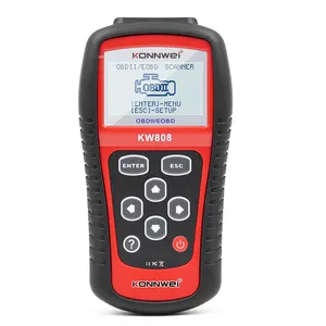 Konnwei scanner profissional, ferramenta de diagnóstico 100% original kw808 eobd pode obd2