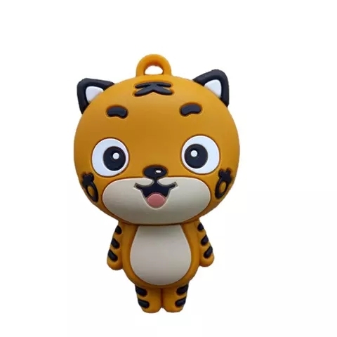 2024 Promotional Customized PVC Tiger Shape USB Flash Drive Bulk Animal Shaped Pen Drive Pendrive 16gb 32gb 64gb