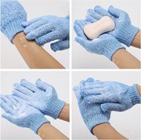 Gants de Bain Exfoliants en Nylon à Cinq Doigts pour la Douche, Vente en Gros, Sans Personnalisation