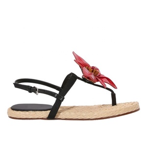 Pisos informales para mujer, nuevo estilo de verano, vacaciones versátiles, hebilla de una palabra, flor romana, tendencia de moda de <span class=keywords><strong>pescador</strong></span> al aire libre - Product Image 6