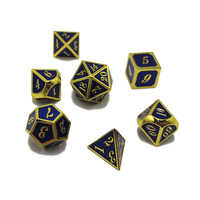 Ensemble de dés DND métalliques carrés, durables, écologiques, à poids équilibré, 7 pièces