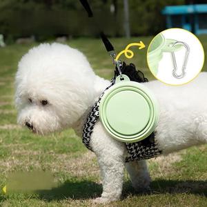 <b>Portable</b> Modern Solid Collapsible Silicone Pet <b>Bowls</b> Feeders Anti Slip Custom Logo for <b>Dogs</b> Walking Drinking Outdoor - Product Image 6