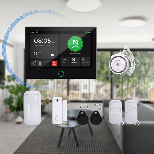 High-Tech Indoor Home Security System WiFi 4G GSM Portable ABS 433MHz Wireless High Safety Alarm System