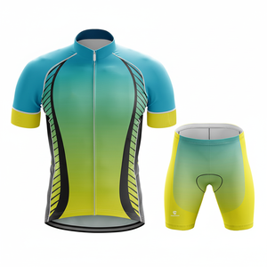 Maillot y pantalones cortos de ciclismo para hombre hechos a medida más vendidos, uniforme transpirable para adultos, estilo de conjunto de MOQ bajo - Product Image 1