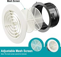Grilles de ventilation réglables au design moderne pour usage bureautique, grille de climatisation en ABS, grille ronde à lamelles