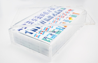 Juego de Mahjong Americano de Acrílico Blanco Tropical Flamingo Preppy Pirate Coastal, 160 Fichas, Ecológico, Duradero, Venta al por Mayor de Fábrica