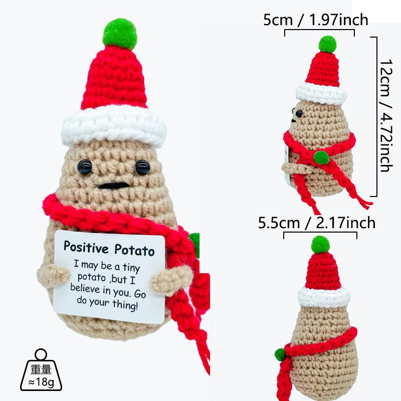 Sombrero rojo bola verde papa de Navidad (tarjeta P)