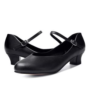 <span class=keywords><strong>Chaussures</strong></span> de danse latine pour femmes pour la salle de bal Tango <span class=keywords><strong>Flamenco</strong></span> Plates 3CM Matériel souple imperméable Bout fermé Fermeture à enfiler Été Automne - Product Image 1