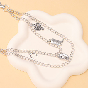 โซ่โลหะสไตล์คาวบอยตะวันตกพร้อมจี้ห้อยสำหรับกระเป๋าถือและกระเป๋าเงิน  จี้โลหะผสม  เครื่องประดับแฟชั่น  คอลเลคชั่นฤดูใบไม้ร่วง 2024 - Product Image 4