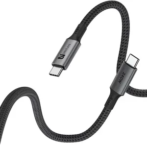 Câble Tressé Certifié USB4.0 USB-C Vidéo 8K PD 240W USB4 Charge Rapide Câble de Chargeur USB 40gbps USB C Câble de Données pour Macbook