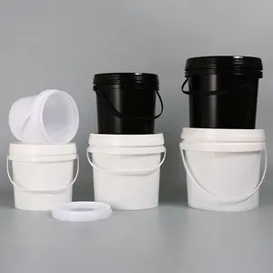 Factory Plastic Buacke Food Grade PP 5L Round Plastic Bucket For Cold Drink Storage