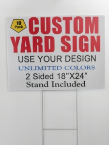 Letrero Personalizado para Jardín de 18x24 Pulgadas, 2 Caras, Resistente a los Rayos UV, Material PP, Soporte Incluido, Paquete de 10 - Product Image 1