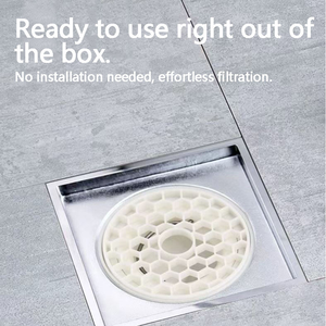 Con esta rejilla de aislamiento de plástico para cabello y residuos, la cubierta de drenaje del piso permanece libre de bloqueos. - Product Image 3