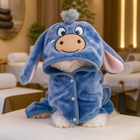 Peignoir doux en microfibre pour animaux de compagnie, serviette absorbante pour chien, manteau, costume mignon pour chat et chiot pour Halloween, Noël, toilettage