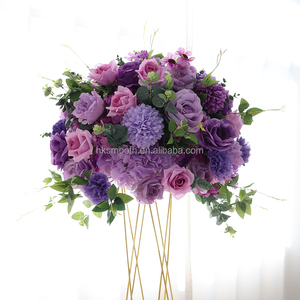 SMOOTH 8ftx 8ft Roll up Fabric Backing Purple <b>Artificial</b> <b>Flower</b> Wall Panels Backdrop Wedding Decoration <b>Flowers</b> - Product Image 3