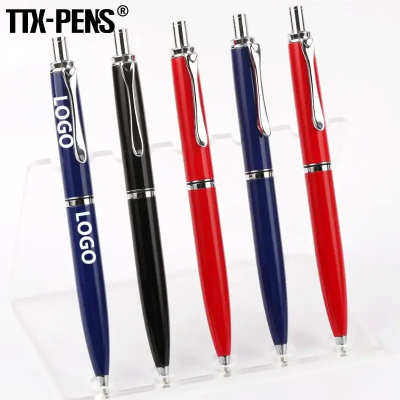 TTX ปากกาลูกลื่นเจลคลิกที่ตัวปากกา,ปากกาลูกลื่นด้ามเรียบคลาสสิคโลโก้ส่งเสริมการขาย