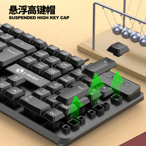 Factory Wholesale Best Cheap 104 Keys Wired USB Keyboard & Mouse Ergonomic Business Design Keyboard Mouse Wired Gaming Key - Product Image 3