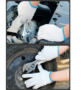Guanti da <span class=keywords><strong>Lavoro</strong></span> in Cotone Economici Personalizzati, Guanti per Elettricisti Lavabili Bianchi per Lavori Agricoli - Product Image 6