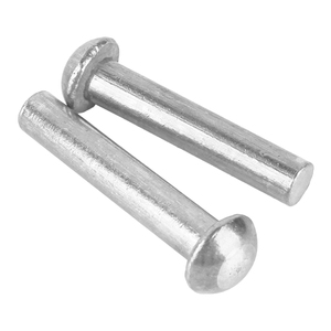 10 pièces/sac Rivets pleins en aluminium M2.5 M3 M4 M5 M6 à tête ronde, rivets à goupille personnalisés, tailles métriques, Grade 867, Grade 1050, Grip 2-8 - Product Image 4