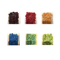 Tuile de mosaïque de verre vitrail carré de diamant triangle pour lampe de verre de mosaïque turque verre de mosaïque coloré pour bougeoir turc