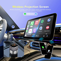 Podofo CarPlay AI Box, Nuevo Dongle 2 en 1 con Cable a Inalámbrico para Carplay y Android Auto, Adaptador Inalámbrico Portátil OEM para Carplay
