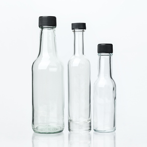 Botellas vacías de perfume de vidrio transparente de 100ml Ensalada de Chile aturdido 5oz 10oz Pimienta <span class=keywords><strong>Tabasco</strong></span> Salsa picante Tapa negra 3oz 5oz 8oz - Product Image 3