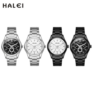 Montres à quartz HALEI pour couple, neuves et originales, bracelet en acier inoxydable, montre-bracelet tendance pour homme et femme, mouvement japonais - Product Image 6