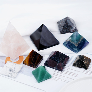 All'ingrosso all'ingrosso di cristallo naturale piramide oceano diaspro ornamento chiaro piramide di quarzo per la guarigione decorare - Product Image 3