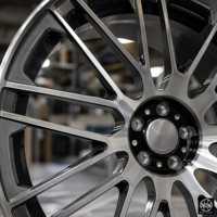 Nouvelles jantes en alliage forgé noir mat pour Mercedes, avec finition argent mat dégradé, homologuées DOT, 5x112 23x11 66.56mm ET42