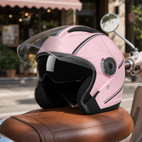 Casque de moto homologué DOT, demi-visière, accessoires, double visière HD, toutes saisons, casque de banlieue