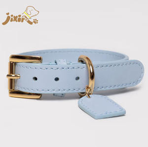 व्यक्तिगत डिजाइन कुत्ते कॉलर लक्जरी शाकाहारी चमड़े के कुत्ते कॉलर पट्टा पालतू जानवरों की आपूर्ति - Product Image 2